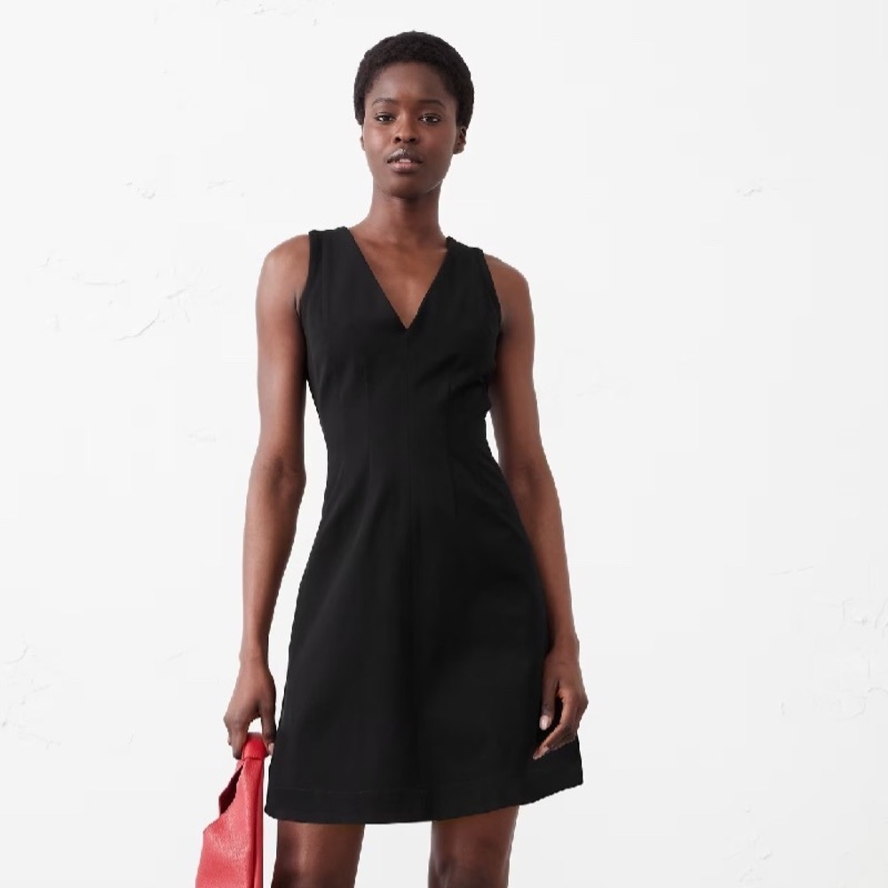 Banana Republic Sloan‎ Seamed Bodice Mini Dress Blue Size 4 New With Tags
